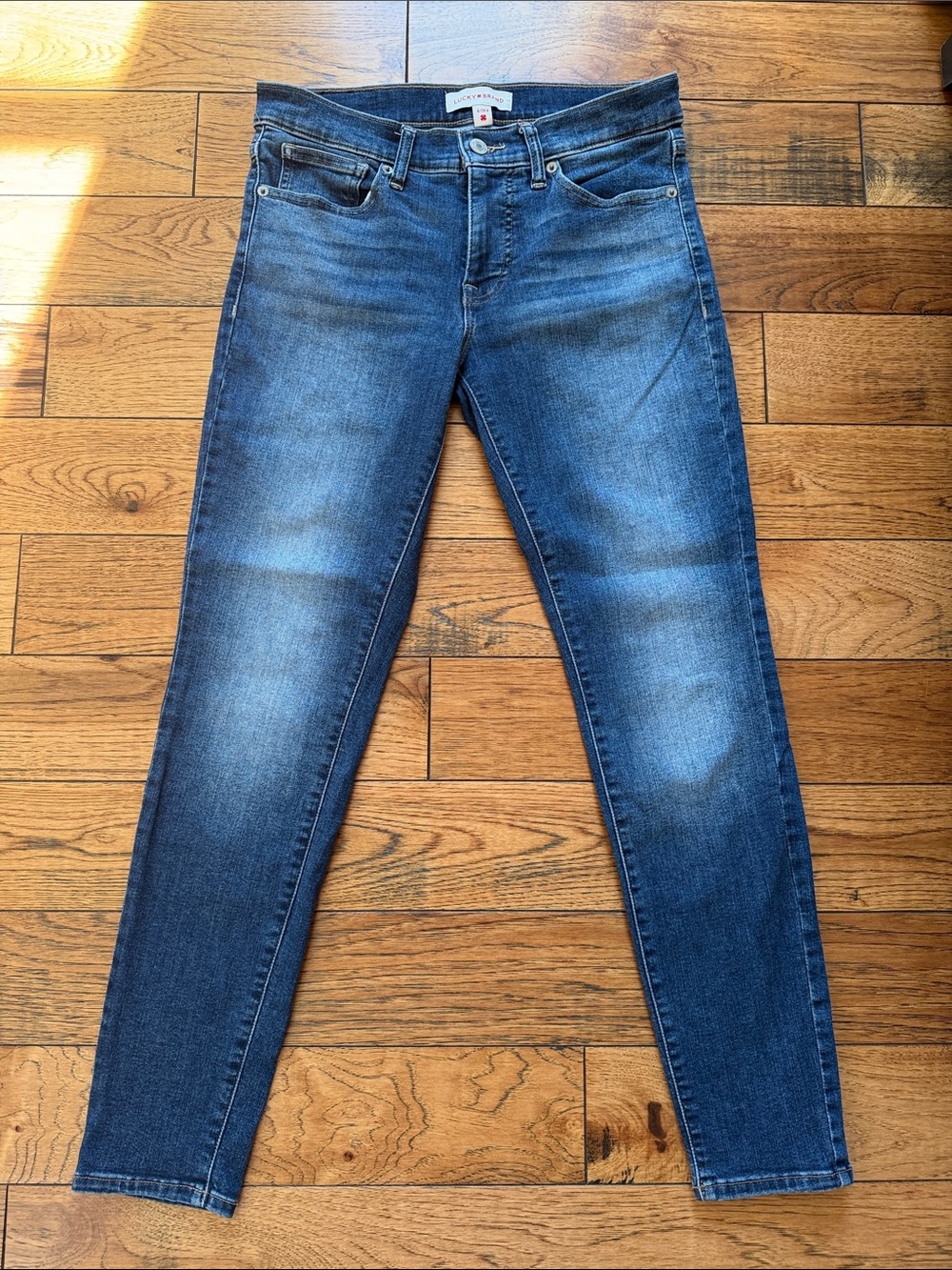 Lucky Brand Ava Mid Rise Skinny Women's Dark Blue Stretch Jeans size 6